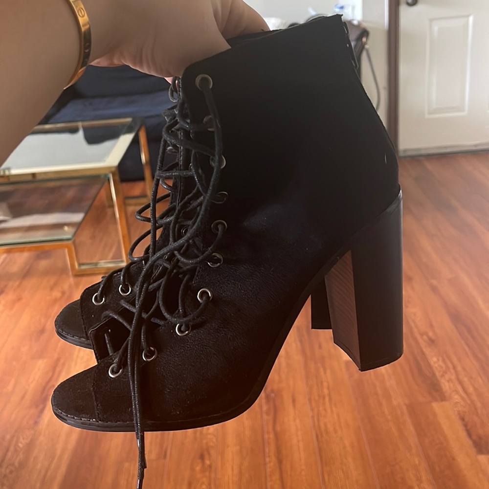 Forever 21 Lace up booties